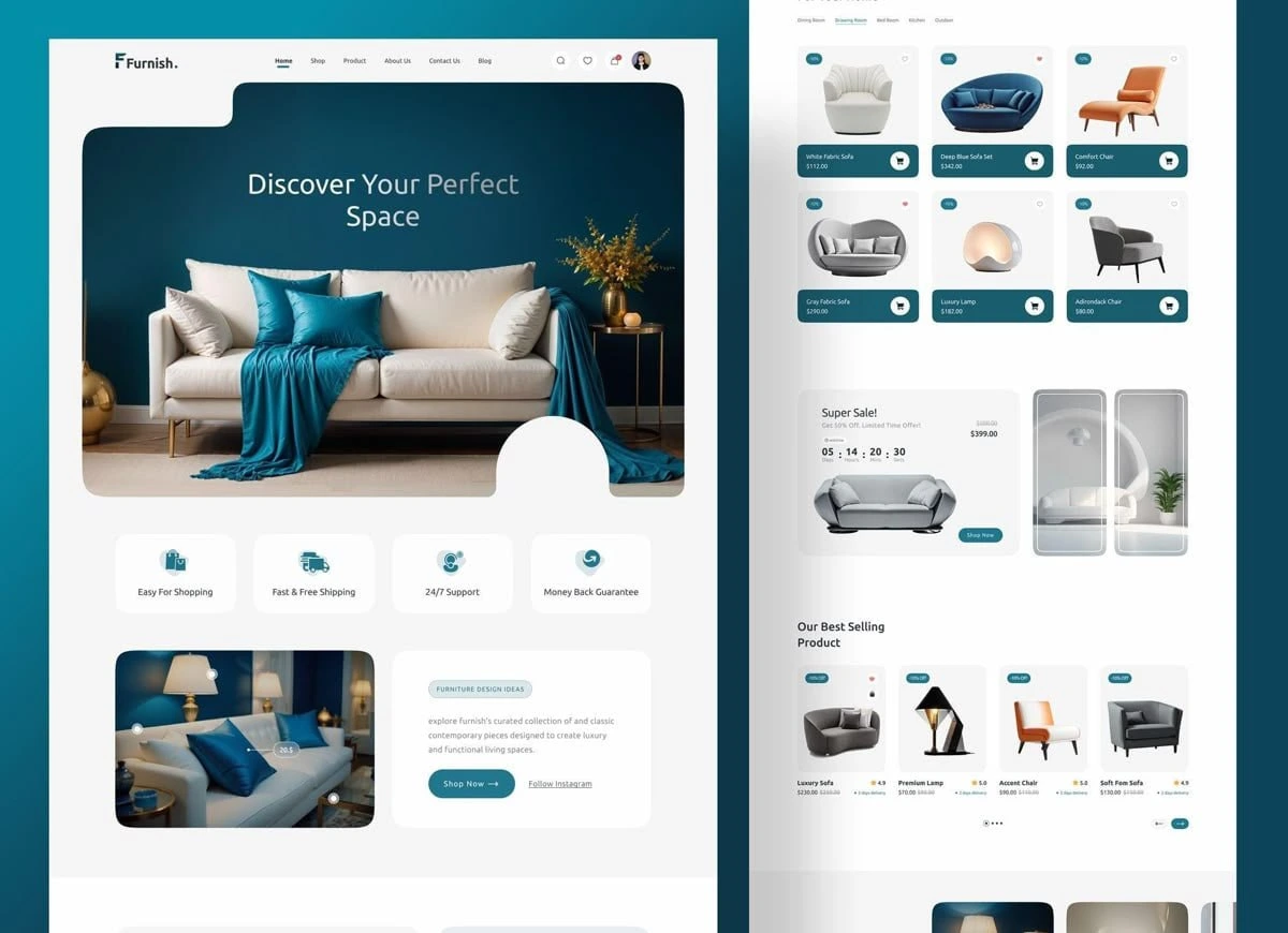 طراحی UI/UX فروشگاه اینترنتی